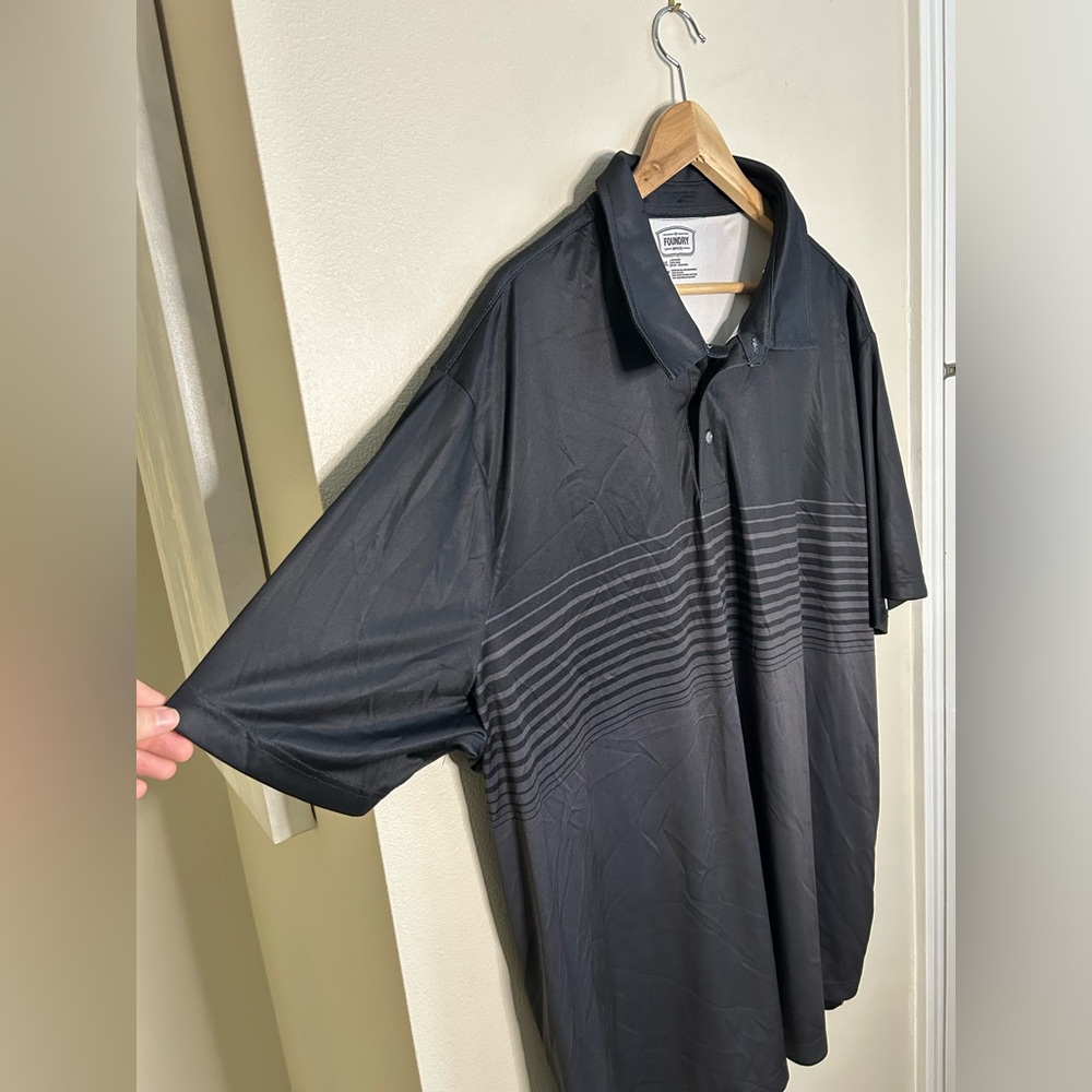 NWT Foundry Supply Co. Everyday Odor Control Casual Black Gray Polo Size 3XL - Picture 6 of 7